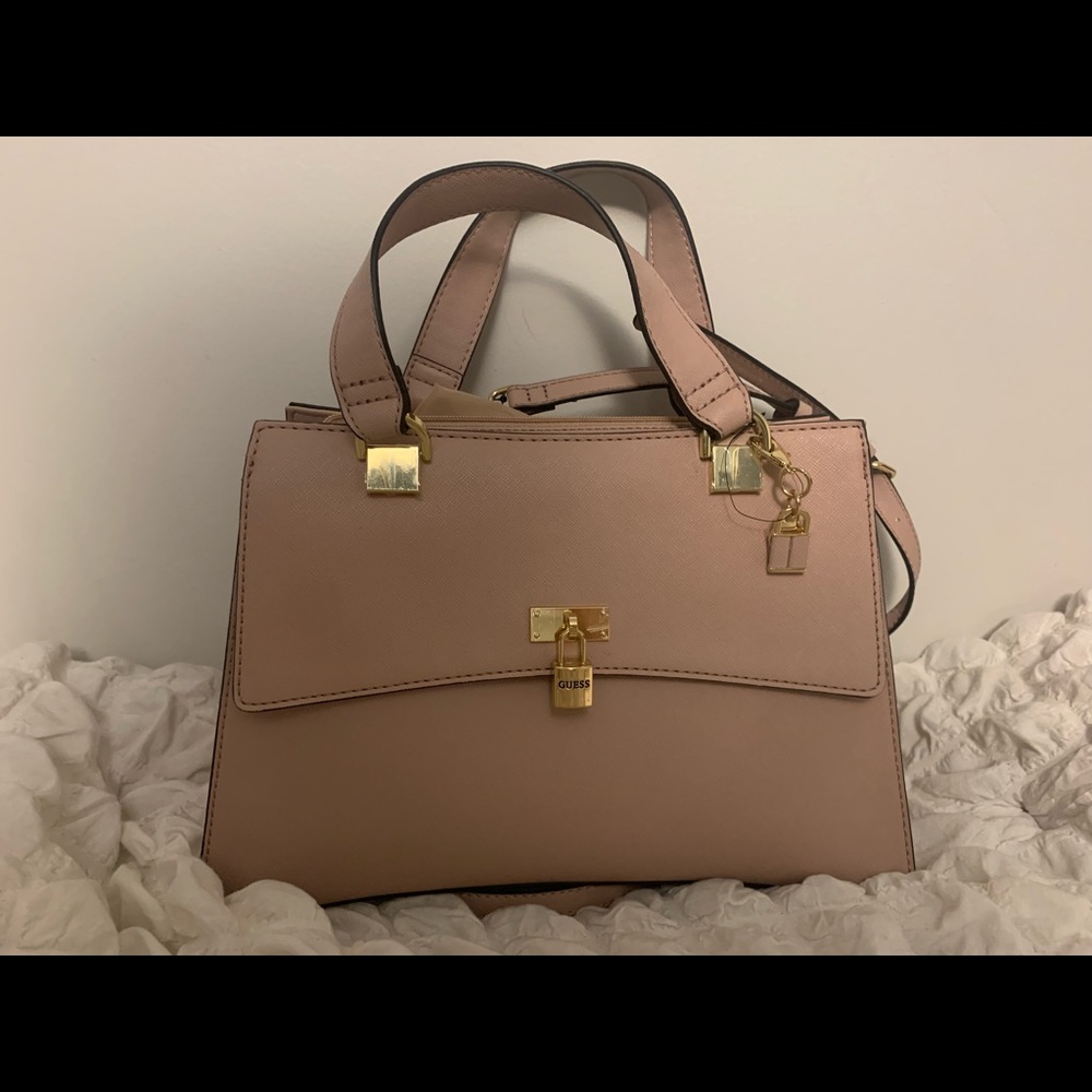 Brand New light pink guess purse